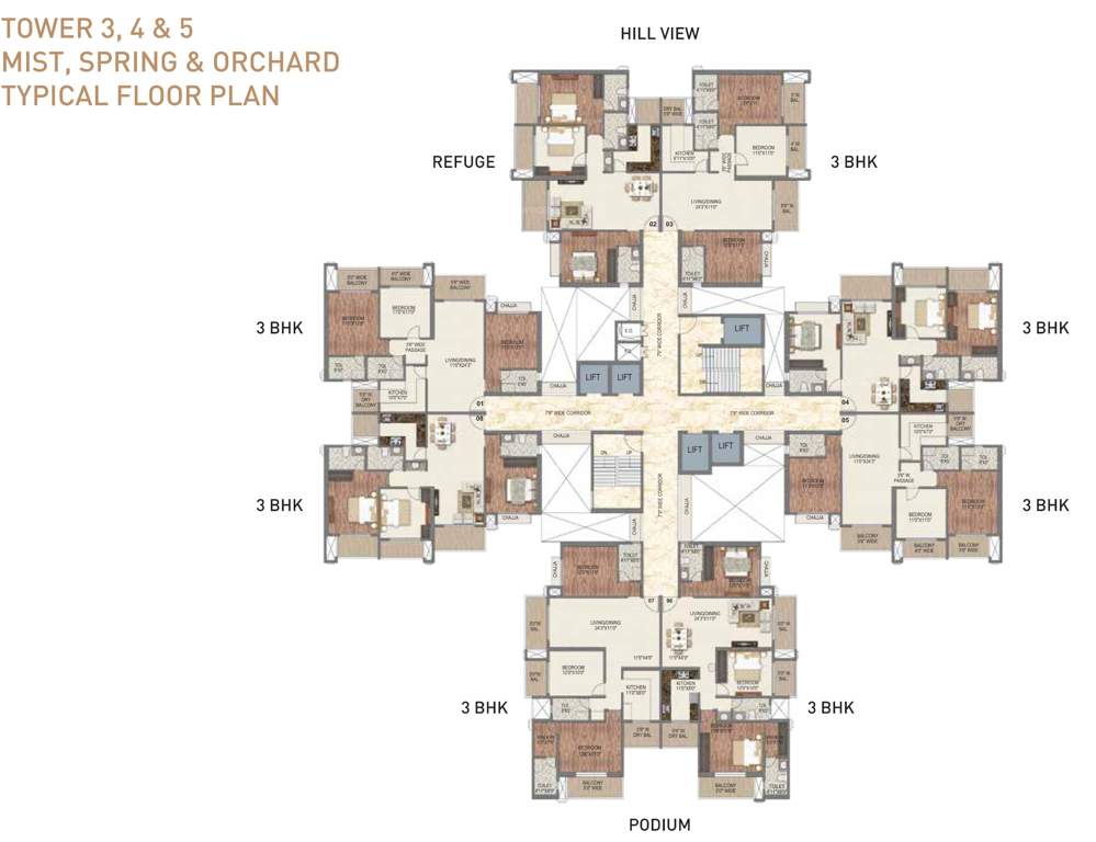  sai world dreams phase 1 Tower 3 Mist Cluster Plan from 1st to 27th Floor