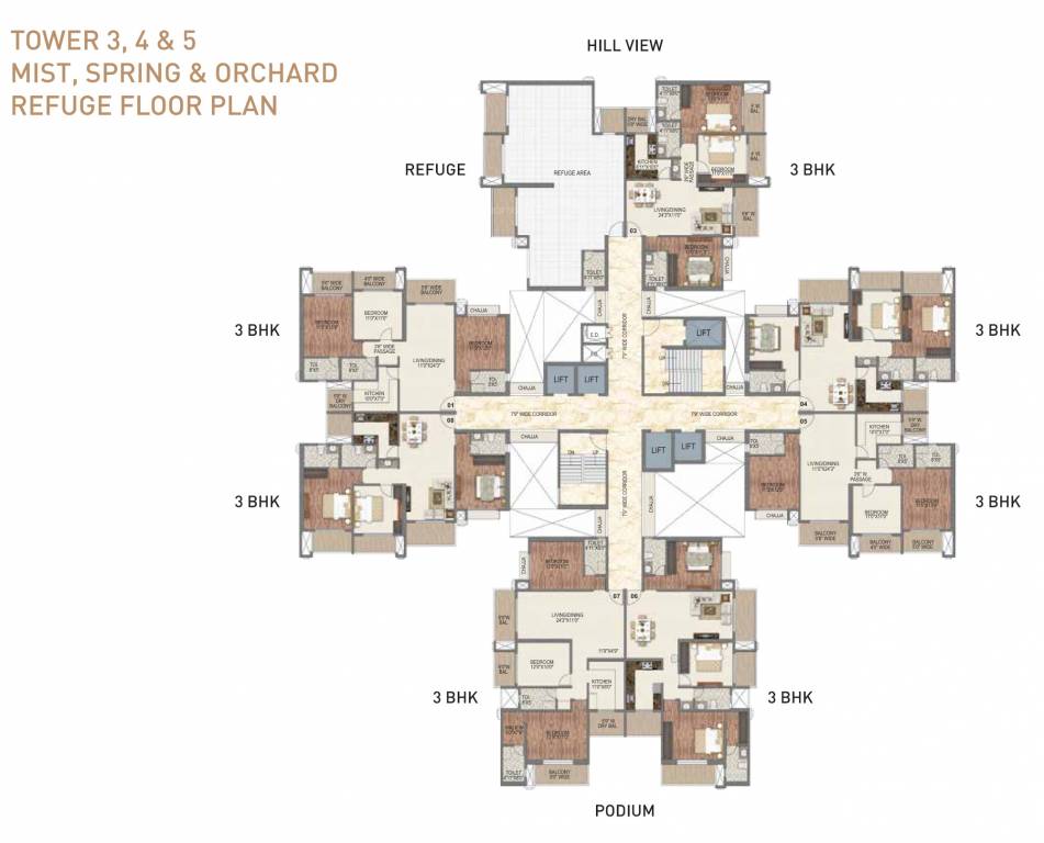  sai world dreams phase 1 Tower 3 Mist Refuge Cluster Plan