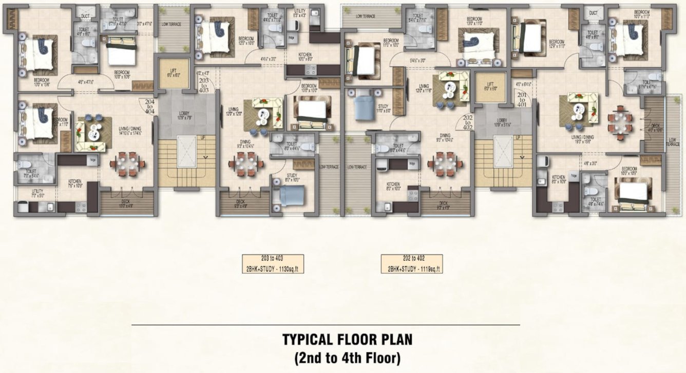  azalea Pearl Azalea Cluster Plan from 2nd to 4th Floor