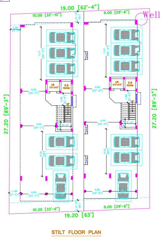  lotus apartment Block A And B Cluster Plan For Stilt Floor