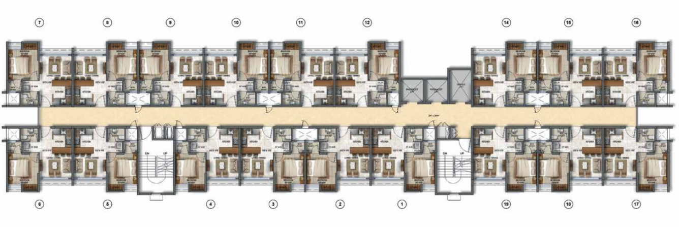  crown A Cluster Plan For Typical Floor Plan