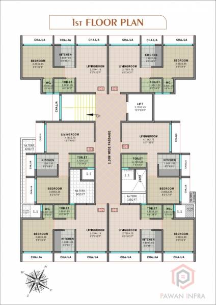  savitri-icon Savitri Icon Cluster Plan for 1st Floor