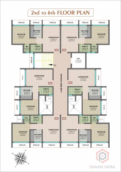  savitri-icon Savitri Icon Cluster Plan from 2nd to 6th Floor