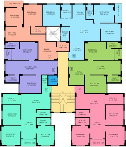  vista Vista Cluster Plan From 1st To 6th Floor