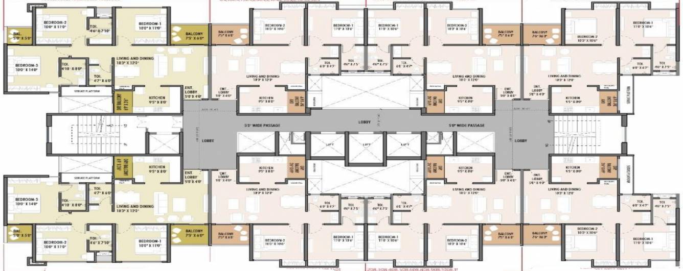 downtown phase 1 Building F Typical Cluster Plan