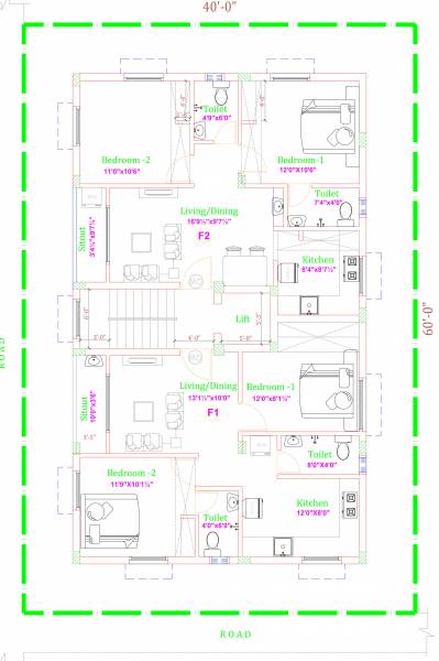  charan-harmony Charan Harmony Cluster Plan For Typical Floor