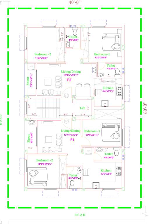  charan harmony Charan Harmony Cluster Plan For Typical Floor