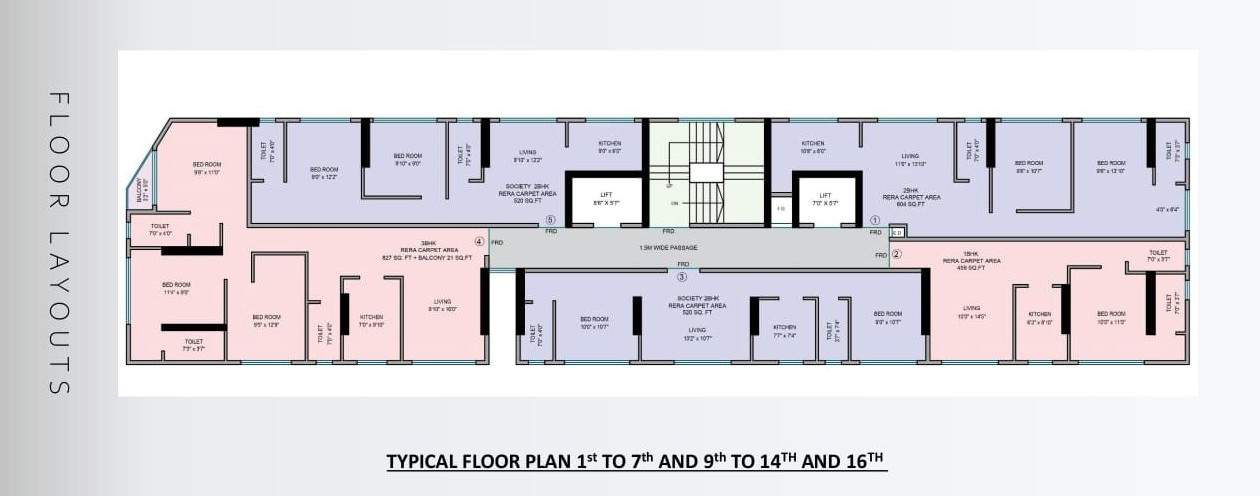  emerald Nirvaana Emerald Cluster Plan 1st To 7th, 9th To 14th & 16th Floor