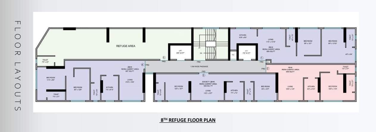  emerald Nirvaana Emerald Cluster Plan for 8th Floor