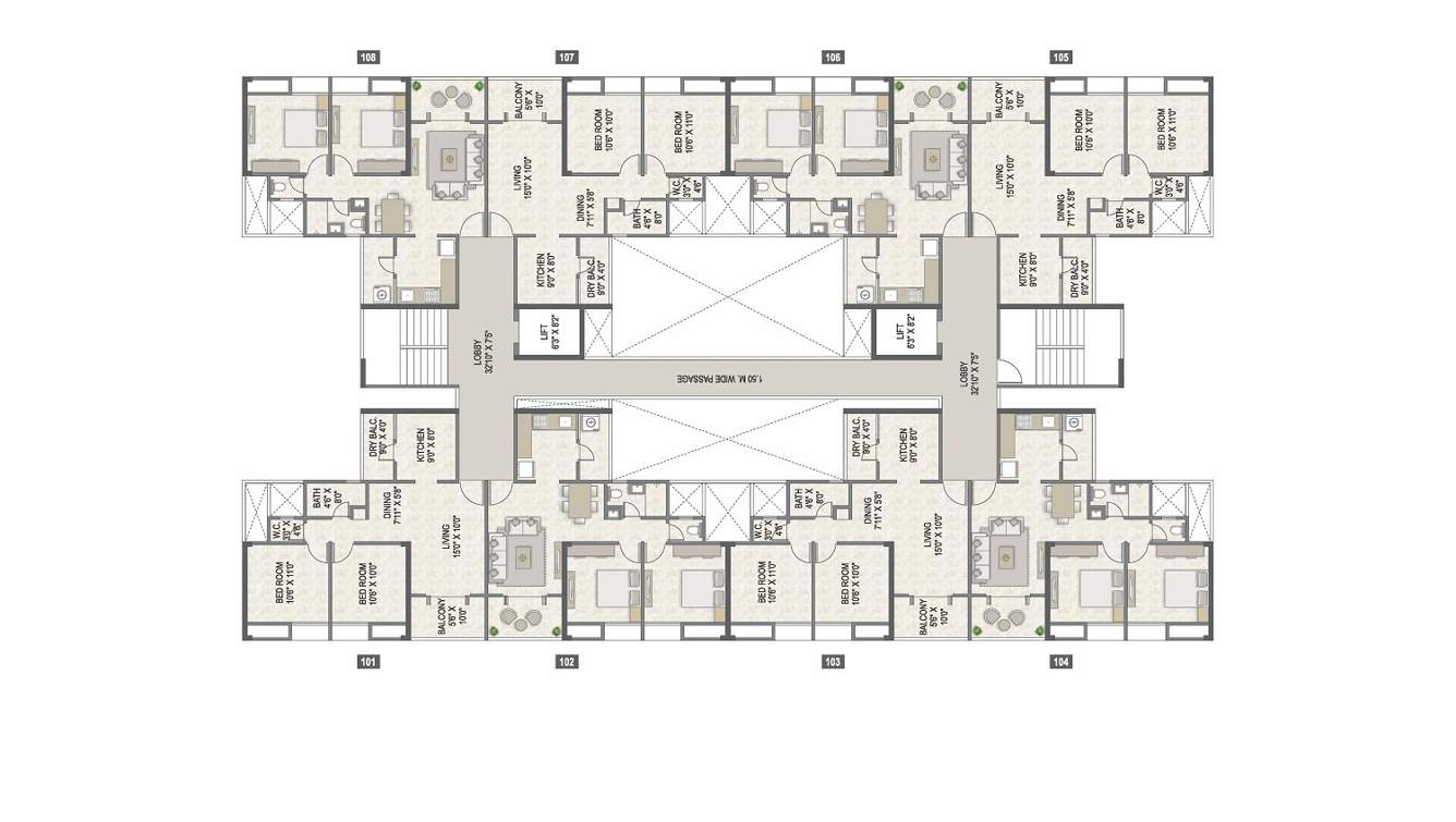  4 taljai hills phase 3 4 Taljai Hills Phase 3 Cluster Plan for 1st Floor