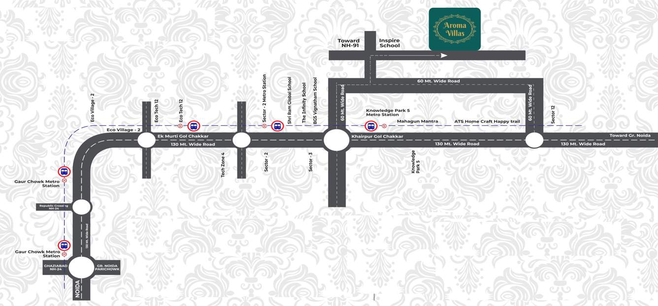  aroma villas Location Plan