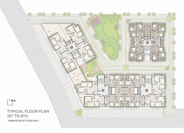  luxe A Cluster Plan For 1 To 8 Floor