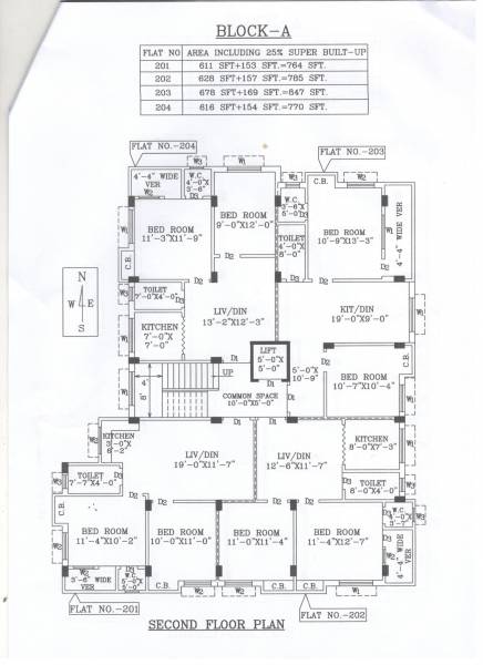  garden-residency Block A Cluster Plan