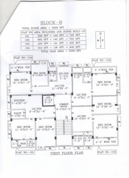  garden-residency Block A Cluster Plan