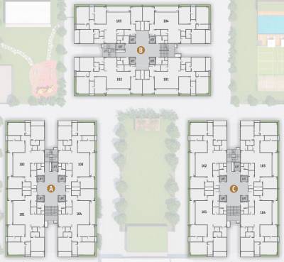  the-crown A, B, C Typical Cluster Plan