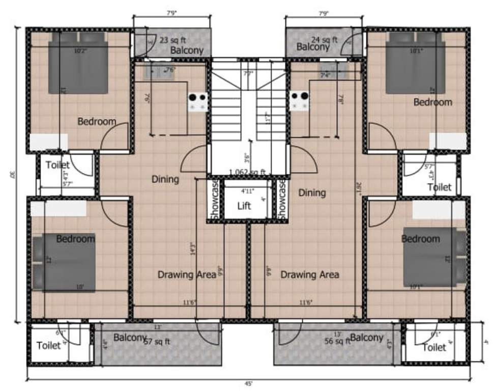  nature villas Dummy Tower Cluster Plan