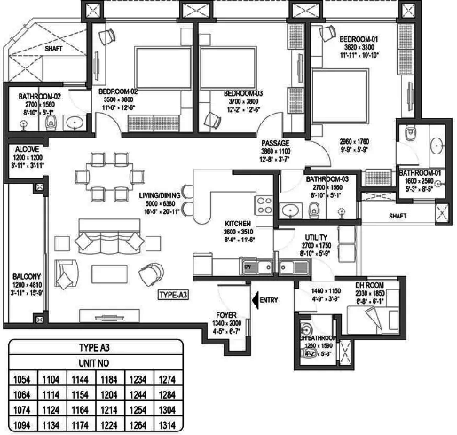  royal-crest Wing 1 Cluster Plan