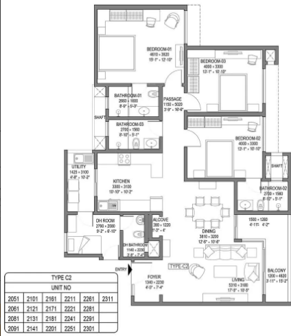 royal crest Wing 3 Cluster Plan