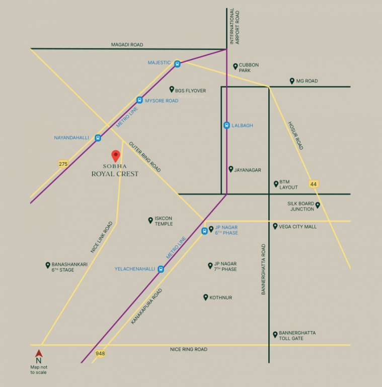 royal crest Location Plan
