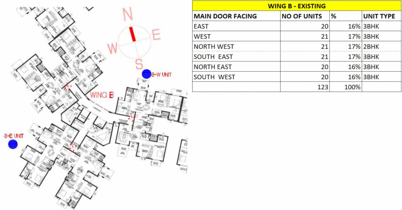  park hill wing b Tower 1 Cluster Plan