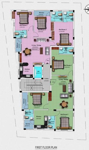  saraswathy-flats Saraswathy Flats Cluster Plan for 1st Floor
