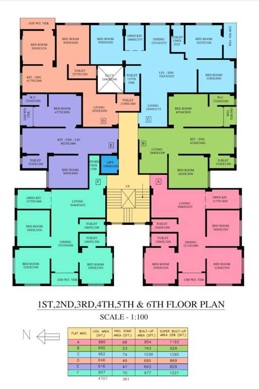  apna vista Apna Vista Cluster Plan From 1st To 6th Floor