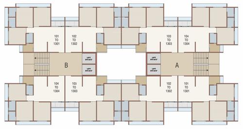  signature-sky Block A & B Cluster Plan From 1st To 13th Floor