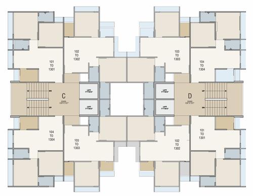  signature-sky Block C & D Cluster Plan From 1st To 13th Floor