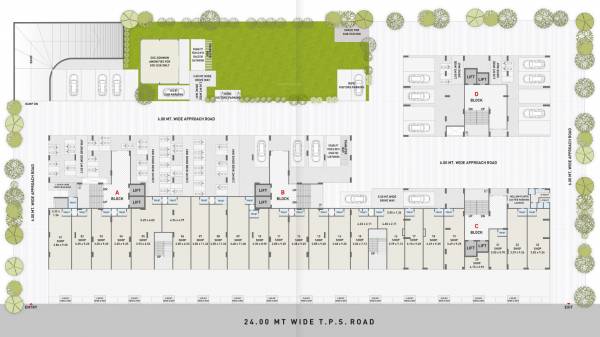  vardhan Block A, B, C & D Cluster Plan For Ground Floor