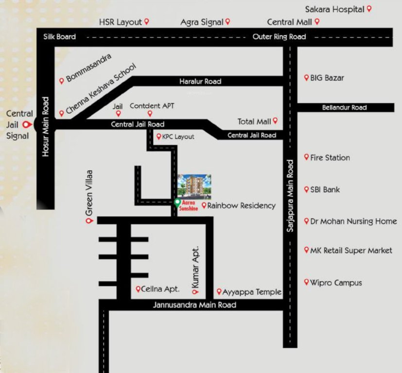  aarna sunshine Location Plan