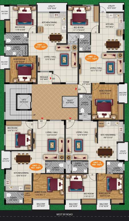  mr greens MR Greens Typical Cluster Plan