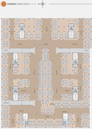  arizona-sky Block A, Block B, Block C, Block D, Block E And Block F Basement  Cluster Plan