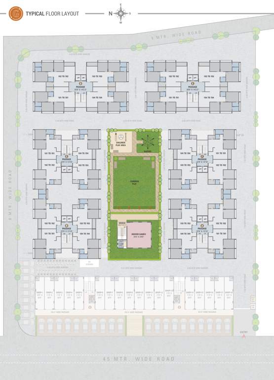  arizona sky Block A, Block B, Block C, Block D, Block E And Block F Cluster Plan from 1st to 7th Floor