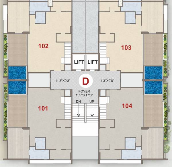  the-bougainvillea D Cluster Plan