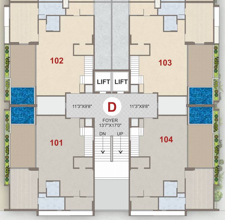  the bougainvillea D Cluster Plan