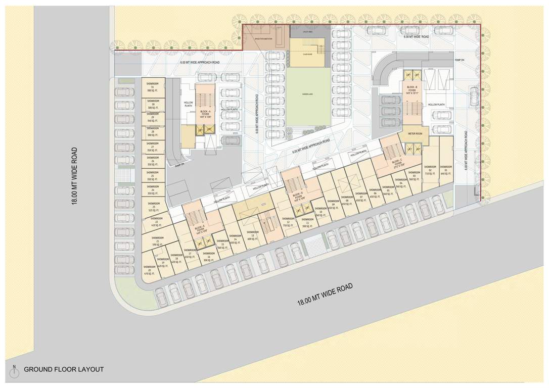  eternia A, B, C, D, E Ground Cluster Plan