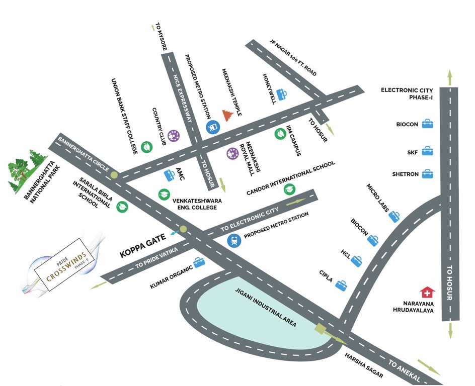  pride crosswinds phase ii Location Plan
