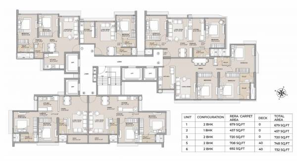  crown Wing A Cluster Plan for 19th Floor