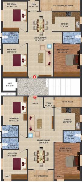  deevana-homes Deevana Homes Cluster Plan For Typical