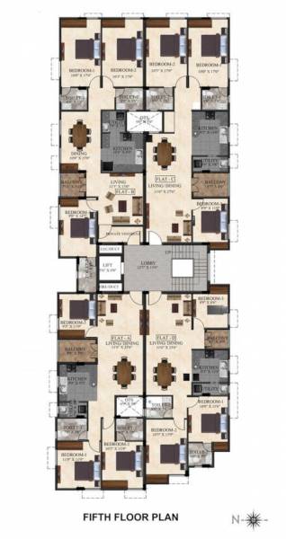  parampara Parampara Cluster Plan For 5th Floor
