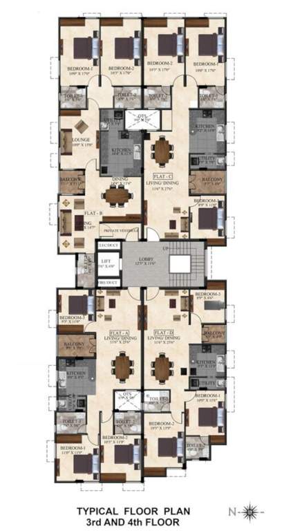  parampara Parampara Cluster Plan From 3rd to 4th Floor