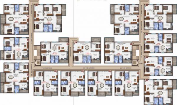  square Tower A Block B Cluster Plan For Typical