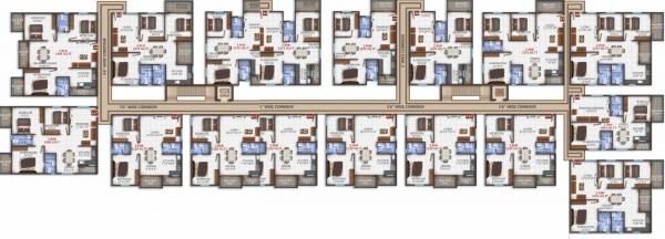  square Tower A Cluster Plan For Typical