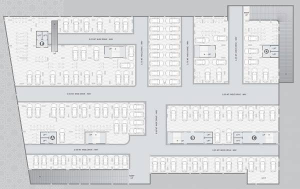  aryaman-residency A To E Basement Cluster Plan