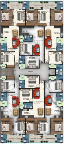  palm-sunrise-valley Palm Sunrise Valley Cluster Plan from 1st to 4th Floor