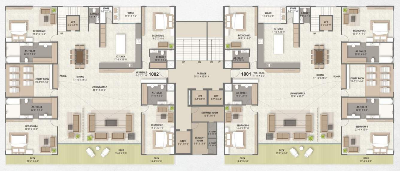 miliana Block F Cluster Plan for 10th Floor