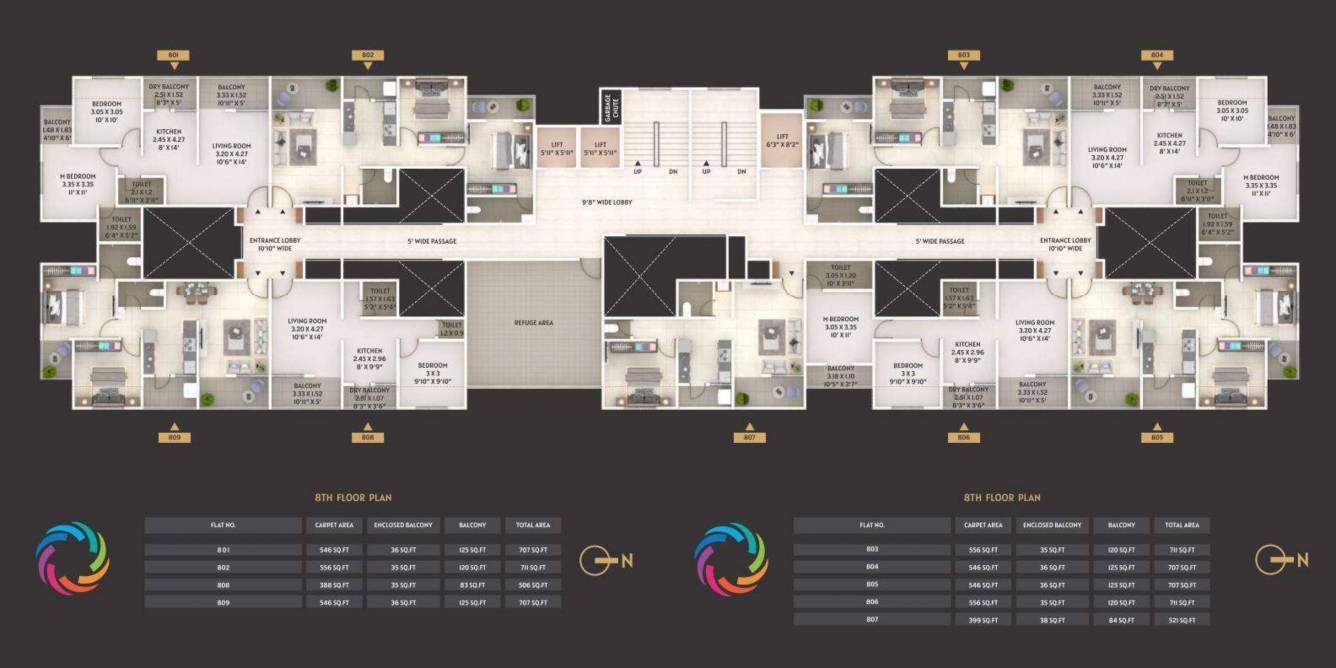maithili square Maithili Square Cluster Plan For 8th Floor
