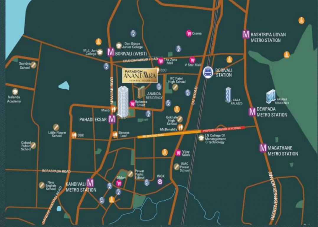  paradigm anantaara Location Plan