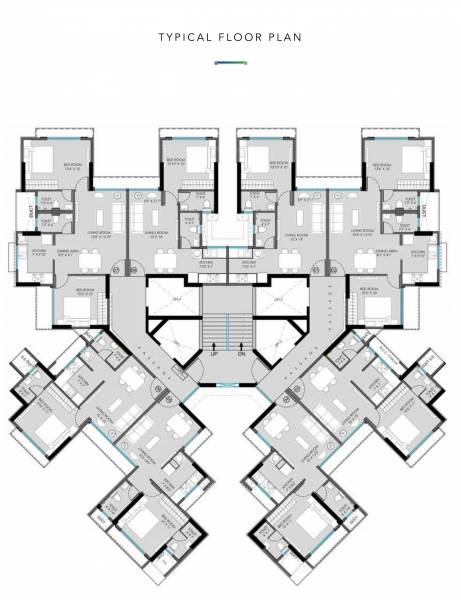  luxor-wing-b Khandelwal Luxor Wing B Cluster Plan for Typical Floor