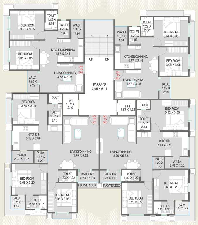 coral 30 Coral 30 Cluster Plan from 2nd to 5th Floor